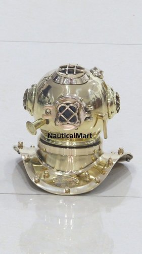 Retro Look Designer Mini Divers Helmet Collectible Brass Finish By NauticalMart