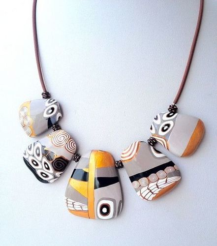 Polymer Clay Necklace - Standard Size | Women's Jewelry Set for Anniversary Gift and Party Occasions