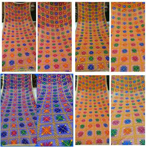Chiffon Dupatta with phulkari work