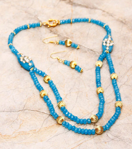 Semi Precious Stones Jewellery Drop Earrings