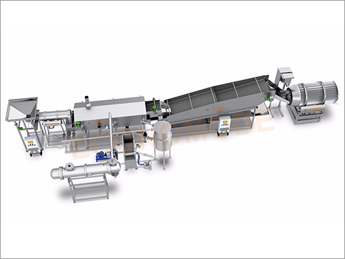 Pellet Frying Line with De-Oiling Conveyer