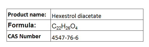 Hexestrol Diacetate - Synthetic Ester, White Powder, C22H26O4 | Estrogenic, Non-Steroidal, Pharmaceutical Grade, 99% Purity