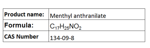 Menthyl Anthranilate - Crystalline, CAS 134-09-8, C17H23NO2 | UV Protection, Sunscreen Agent, FDA Approved