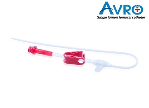 White And Red Single Lumen Catheter