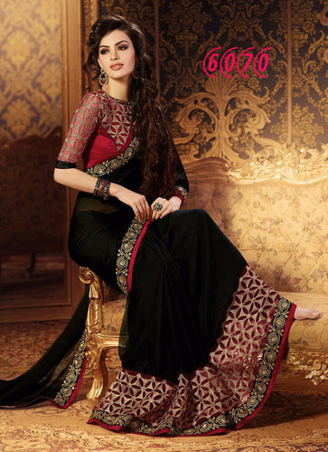 Fancy Designer Latest Exclusive  Heavy Work Saree