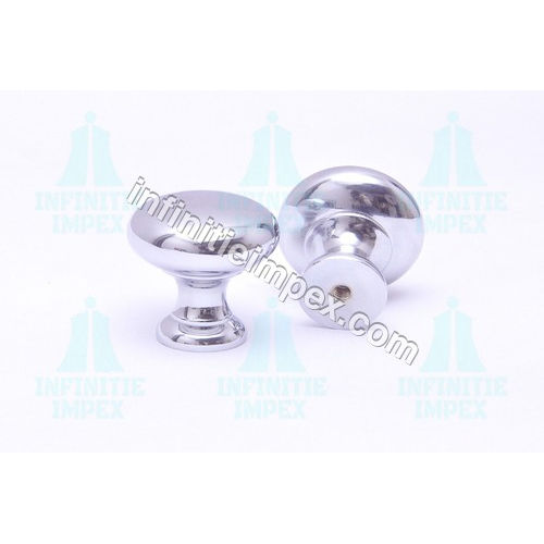 Chrome Finish Brass Cabinet Knob