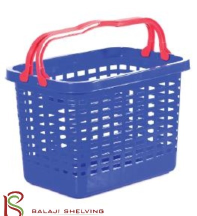 Plastic Shopping Basket - Durable Lightweight Design | Attractive Appearance for Market, Shop, Supermarket Use