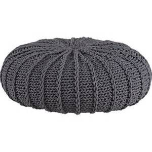CB2 POUFF CHARCOAL