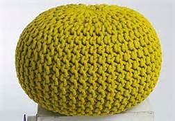 COTTON MACRAME POUFF