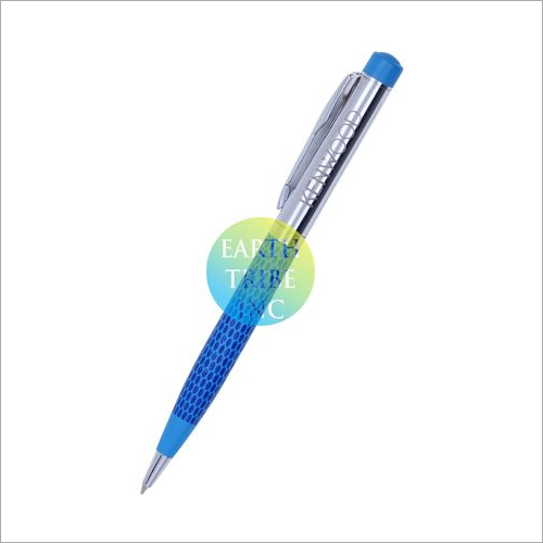 Metallic Silver & Blue Pen Usage: Promotions