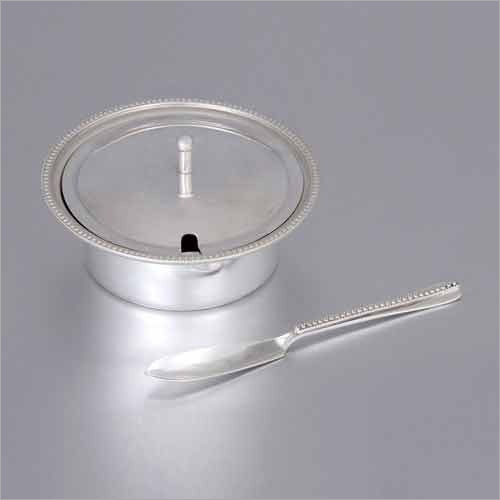 Silver Plated Butter Box with Knife