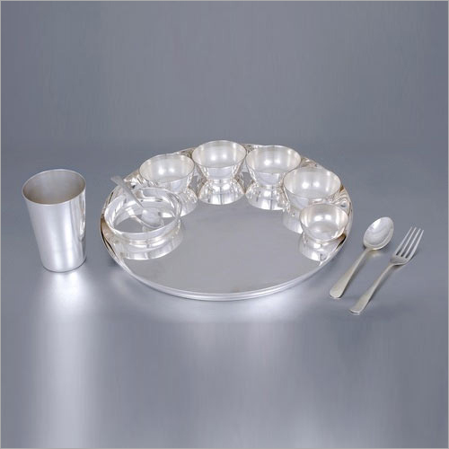 Silver Plated Thali Set - 11 Piece