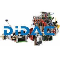 Carburettor Petrol Engine Fiat With Gearbox Cutaway - Color: Grey