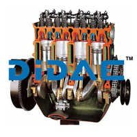 Ohv Petrol Engine With Timing Chain Cutaway - Color: Grey