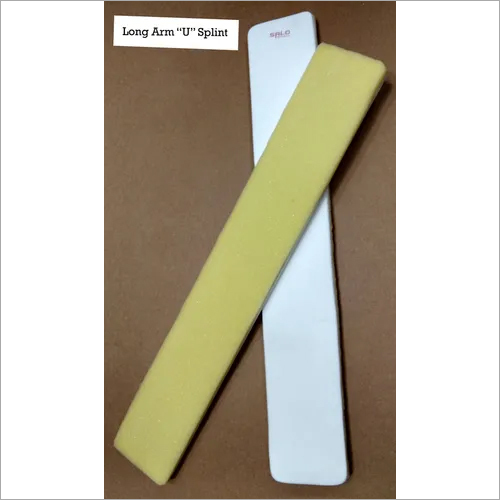 LONG ARM U SPLINT - Rubber & Aluminum 114.3x50.8 cm | Molds to Patient's Shape Comfortable Foam Padding Portable & Foldable