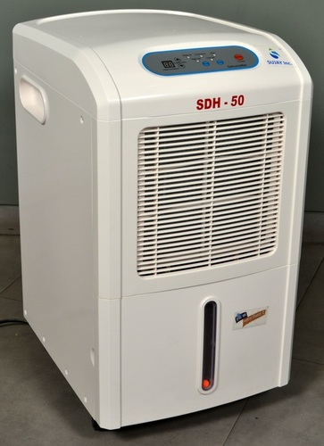 Lab Dehumidifier - Plastic Body, 355.6x457.2x635 mm, Cream Color | 25L Capacity, Digital Control Panel, Humidity Sensor, Digital Defroster, Auto Switch Off, 720W Power