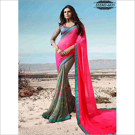 Buy Light pink designer embroidered saree online at best price -karagiri –  Karagiri