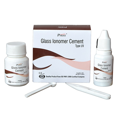 Glass Ionomer Cement Type I & II - Glass Powder, 15g & 10ml Liquid, Fast Setting 4-6 Min | Strong Adhesion, Fluoride Release, Biocompatible, Durable, Aesthetic