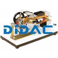 Motorcycle Two Stroke Petrol Engine Model Cutaway - Color: Grey