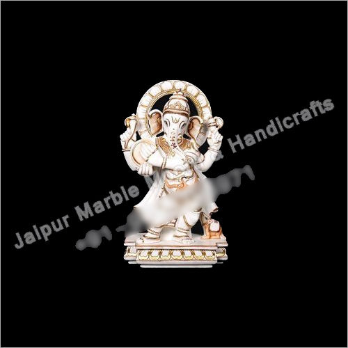 Marble Dancing Ganesh Moorti