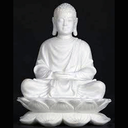 Religious White Marble Gautam Buddha Statue