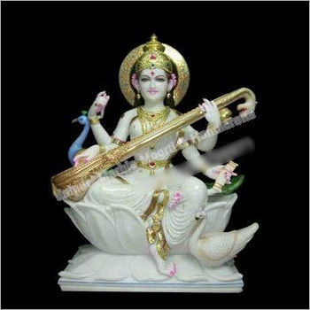 Marble Saraswati Maa Moorti