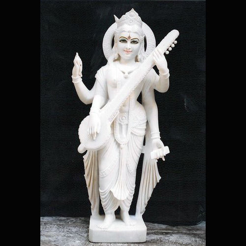 White Marble Saraswati Statue