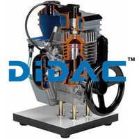 Two Stroke Petrol Engine Model Cutaway - Color: Grey