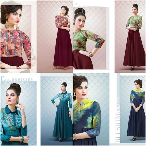 crape suits with georgette inner