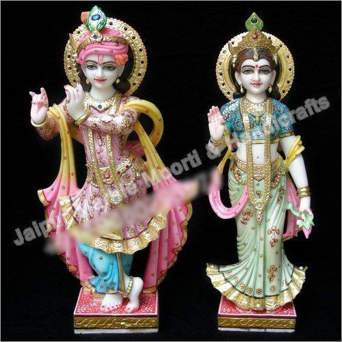 Marble Krishna Radha Statue