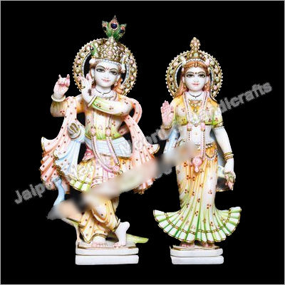 Beautiful Marble Radha Krishna Murti