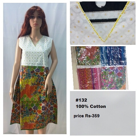 Printex Long Kurti - Cotton, Sizes L/ M/ XL/ XXL, Multi Color | Ethnic Style, Sleeveless, Breathable for Casual and Formal Wear
