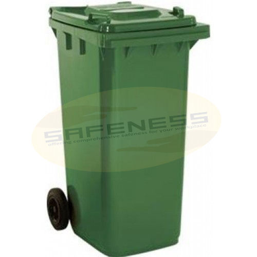 Green Two Wheeled Dustbin