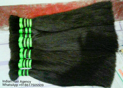 Black Human Double Drawn Hair