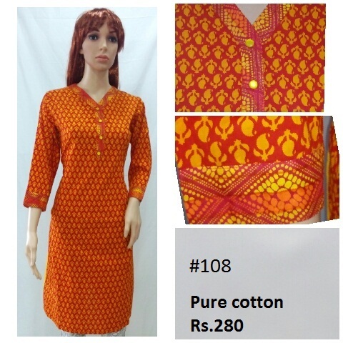COTTON PRINTED LONG KURTI