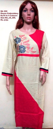 RAYON EMBROIDERY LONG KURTI