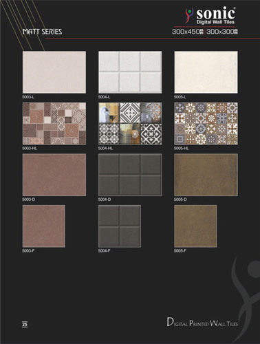 Ceramic Wall Tiles - 300x300 mm & 300x450 mm | Acid-Resistant, Antibacterial, Non-Slip, Wear-Resistant, Rustic Finish