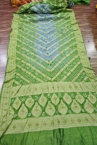 Green Bandhani Fancy Sarees