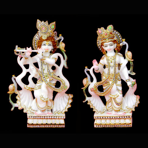 Marble Moorti Krishna Radha Rani