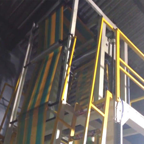 ABA Two Layer Blown Film Plant - LDPE, PP, HDPE Materials, White & Blue Color | Manual Control System, Electric Drive Type, High-Speed Power Efficient Design for Versatile Packaging Solutions