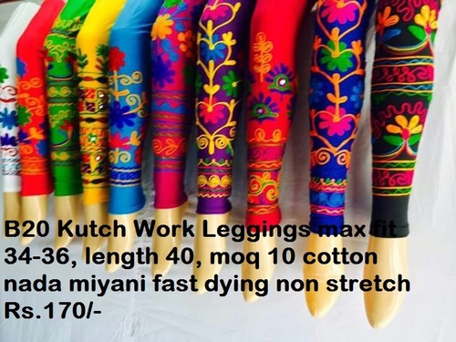 Kuch Work Leggings - Cotton Blend Sizes L/XL/M Red Color | Breathable Fabric Plain Pattern for Rainy & Summer Seasons
