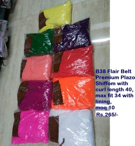 Flair Belt Plazo - Rayon XL/XXL 40 cm Length | Red White and Green Ethnic Indian Casual Wear Breathable All Season & Winter Ready