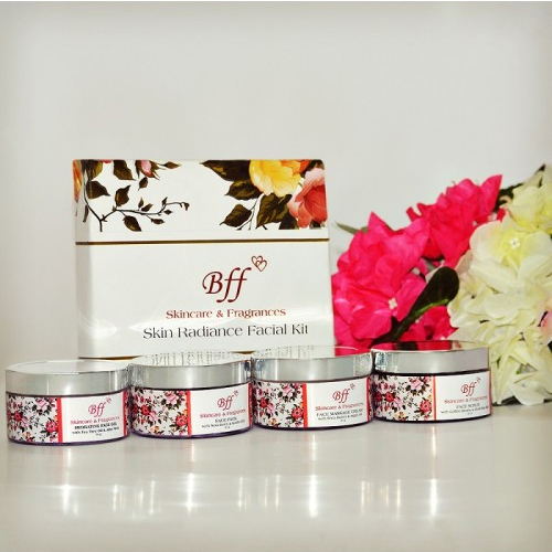 Skin Radiance Facial Kit - 100% Herbal, Alcohol Free | Natural Exfoliation, Nourishing & Soothing, Skin Detoxification & Regeneration