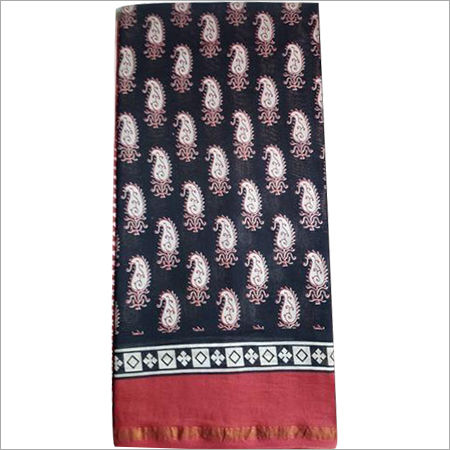 Cotton Bagru Print Chanderi Saree