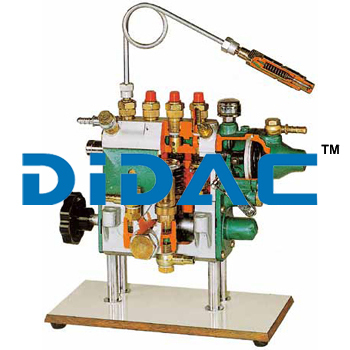 Four In Line Cylinders Injection Pump With Pneumatic Speed Governor Cutaway By DIDAC INTERNATIONAL