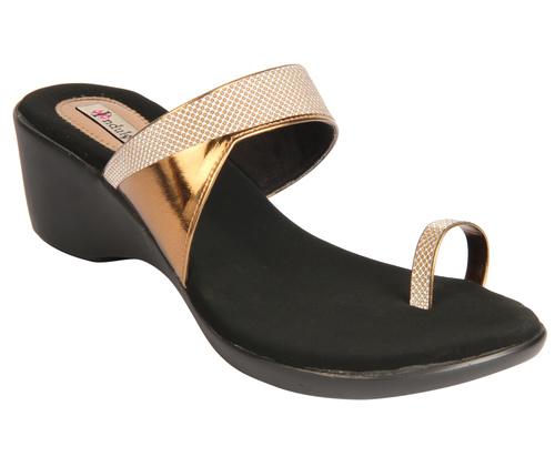 Ladies Antiquegold Wedges