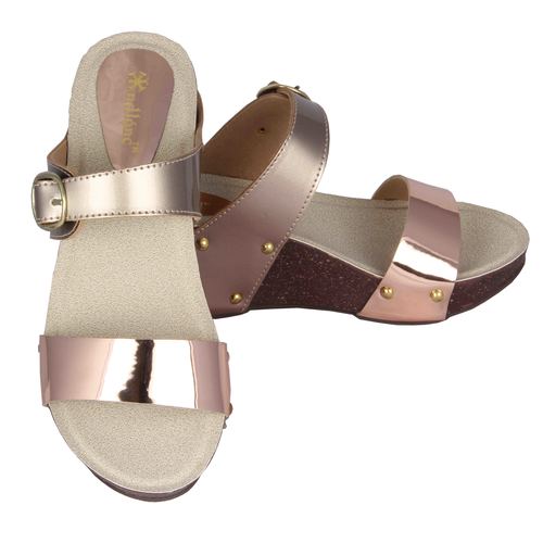 Ladies Rosegold wedges