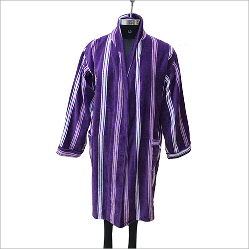 Linen Bathrobe - Customized Size, Purple Color | Quick Dry, Soft Touch, Unisex Design, Superior Absorption