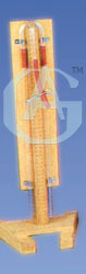 Hare Apparatus - Glass Tubes 600 mm, Wooden Stand 680x300 mm | Hoffman Clip, Metal Distance Rods, Rubber Tube