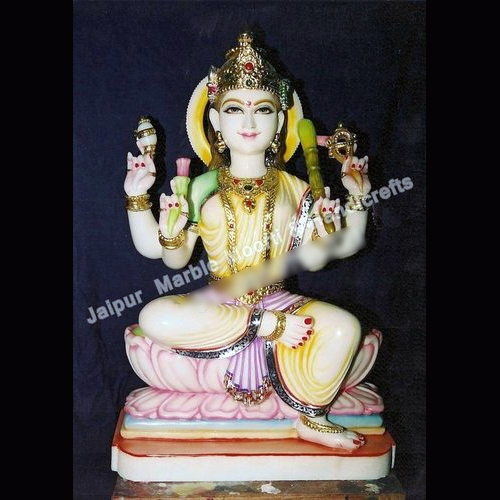 4 Hand Marble Lakshmi Maa Statue